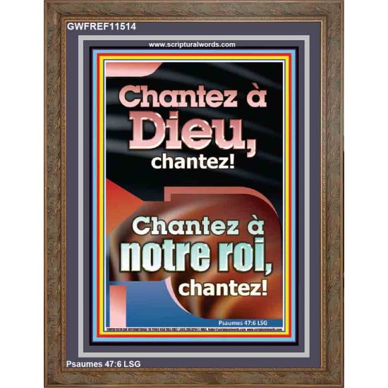 Chantez à Dieu, chantez! Chantez à notre roi, Écriture de portrait personnalisée (GWFREF11514) 