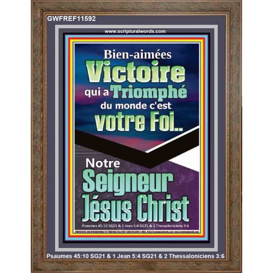 Victoire qui a Triomphé du monde, Jésus Christ.  Portrait de versets bibliques pour la maison (GWFREF11592) 