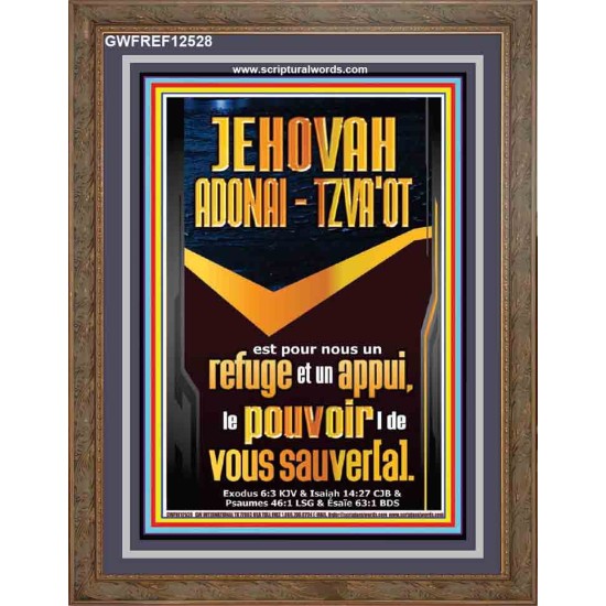 JEHOVAH ADONAI  TZVA'OT Art mural versets bibliques (GWFREF12528) 