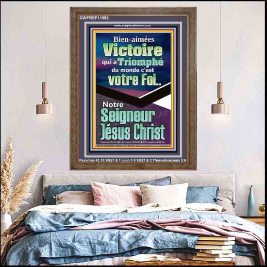 Victoire qui a Triomphé du monde, Jésus Christ.  Portrait de versets bibliques pour la maison (GWFREF11592) 