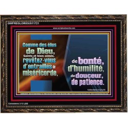 revêtez-vous d'entrailles de miséricorde, de bonté, d'humilité, de douceur, de patience. Cadre acrylique puissance ultime (GWFREGLORIOUS11721) 