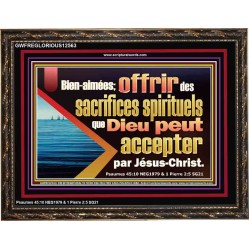 offrez des sacrifices spirituels que Dieu peut accepter par Jésus-Christ. Art mural moderne (GWFREGLORIOUS12563) 