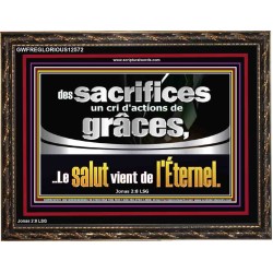 sacrifices un cri d'actions de grâces, Décoration murale personnalisée (GWFREGLORIOUS12572) "45X33"