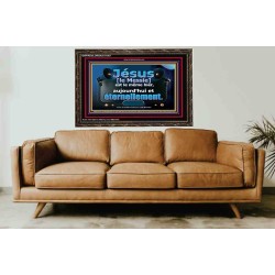 Jésus [le Messie] est le même hier, aujourd'hui, et éternellement. Décoration murale du hall d'entrée encadrée (GWFREGLORIOUS11567) 