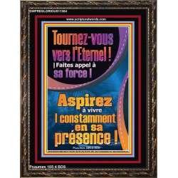 Tournez-vous vers l'Eternel?! |Faites appel à sa force?! Art du portrait versets bibliques (GWFREGLORIOUS11584) 