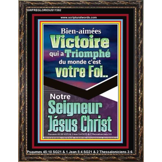 Victoire qui a Triomphé du monde, Jésus Christ.  Portrait de versets bibliques pour la maison (GWFREGLORIOUS11592) 