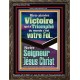 Victoire qui a Triomphé du monde, Jésus Christ.  Portrait de versets bibliques pour la maison (GWFREGLORIOUS11592) 