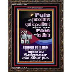 Fuis les passions qui assaillent un jeune homme. Portrait de versets bibliques pour la maison (GWFREGLORIOUS11594) 