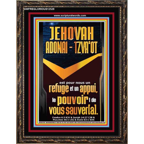 JEHOVAH ADONAI  TZVA'OT Art mural versets bibliques (GWFREGLORIOUS12528) 