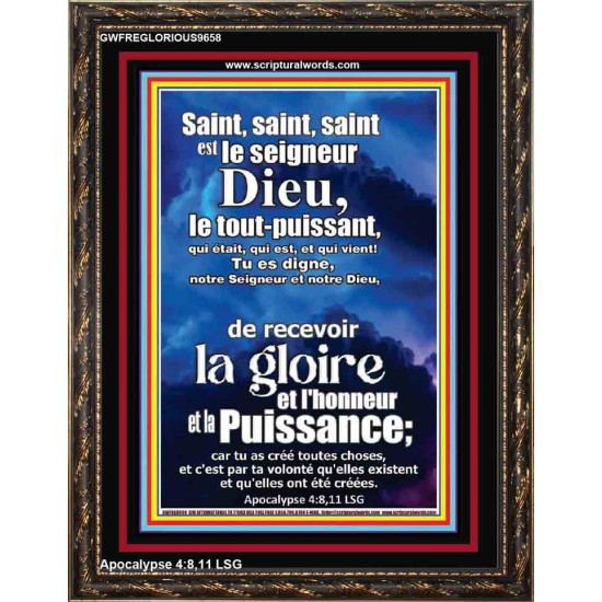 Saint, saint, saint est le Seigneur Dieu, le Tout-Puissant, œuvre d'art portraitée (GWFREGLORIOUS9658) 