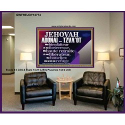 JEHOVAH ADONAI  TZVA'OT....Mon bienfaiteur et mon libérateur. Portrait biblique de puissance unique (GWFREJOY12774) "49X37"