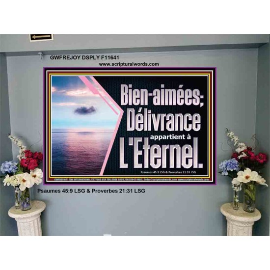 Bien-aimées; Délivrance appartient à L'Eternel. Versets bibliques (GWFREJOY11641) 
