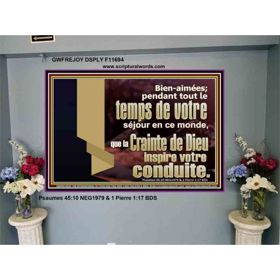 pendant tout le temps de votre séjour en ce monde, que la Crainte de Dieu inspire votre conduite. Image de puissance ultime (GWFREJOY11694) 