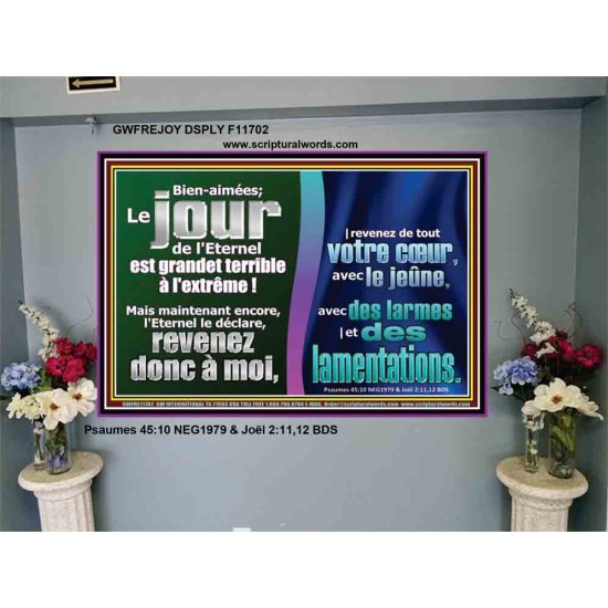 revenez de tout votre cœur, avec le jeûne, avec des larmes |et des lamentations. Portrait biblique de puissance unique (GWFREJOY11702) 