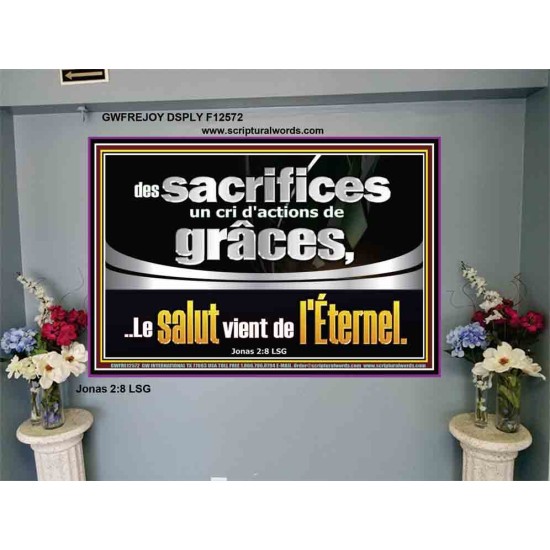 sacrifices un cri d'actions de grâces, Décoration murale personnalisée (GWFREJOY12572) 