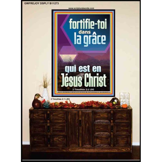 fortifie-toi dans la grâce qui est en Jésus Christ Versets bibliques (GWFREJOY11273) 