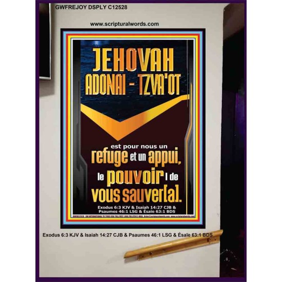 JEHOVAH ADONAI  TZVA'OT Art mural versets bibliques (GWFREJOY12528) 