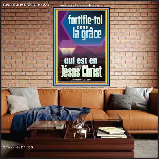 fortifie-toi dans la grâce qui est en Jésus Christ Versets bibliques (GWFREJOY11273) 