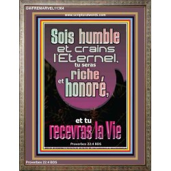 Sois humble et crains l'Eternel, Portrait biblique de puissance unique (GWFREMARVEL11364) "31X36"