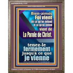 Foi vient de ce qu'on entend, et ce qu'on entend vient de La Parole de Christ Décor d'écriture de portrait (GWFREMARVEL11470) 