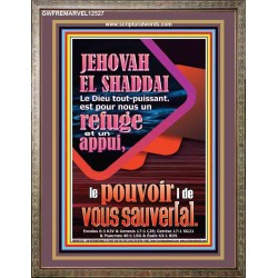 JEHOVAH  EL SHADDAI..Le Dieu tout-puissant Verset biblique (GWFREMARVEL12527) "31X36"
