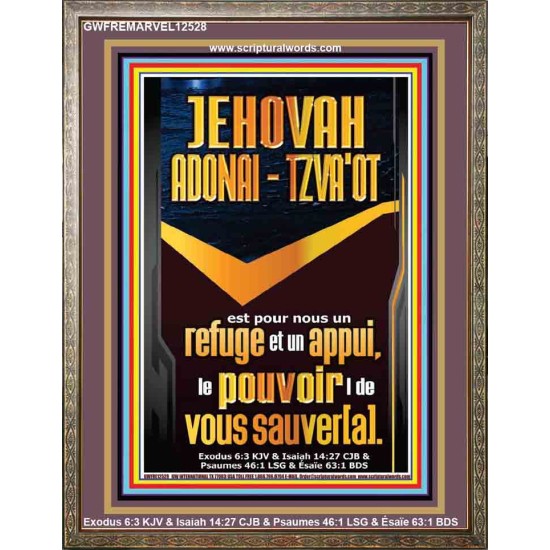 JEHOVAH ADONAI  TZVA'OT Art mural versets bibliques (GWFREMARVEL12528) 