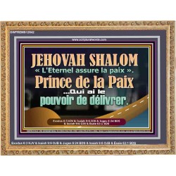 JEHOVAH SHALOM Prince de la Paix Cadre en bois de puissance ultime (GWFREMS12642) 