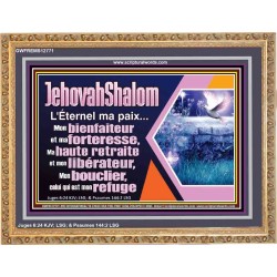 JehovahShalom L'Éternel ma paix...Mon bienfaiteur et mon libérateur. Décoration murale sanctuaire (GWFREMS12771) 