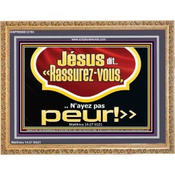 Jésus dit.. «Rassurez-vous,..N'ayez pas peur!» Cadre de versets bibliques en ligne (GWFREMS12795) 