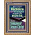 Victoire qui a Triomphé du monde, Jésus Christ.  Portrait de versets bibliques pour la maison (GWFREMS11592) "28X34"