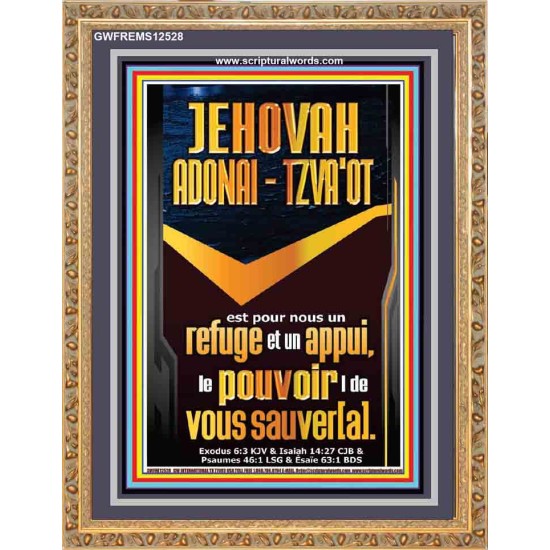 JEHOVAH ADONAI  TZVA'OT Art mural versets bibliques (GWFREMS12528) 