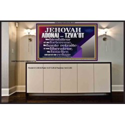 JEHOVAH ADONAI  TZVA'OT....Mon bienfaiteur et mon libérateur. Portrait biblique de puissance unique (GWFREOVERCOMER12774) "62X44"