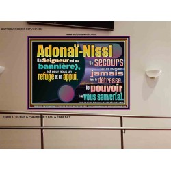 Adonaï-Nissi le pouvoir |de vous sauver[a]. Versets bibliques imprimables au portrait (GWFREOVERCOMER12635) "62X44"