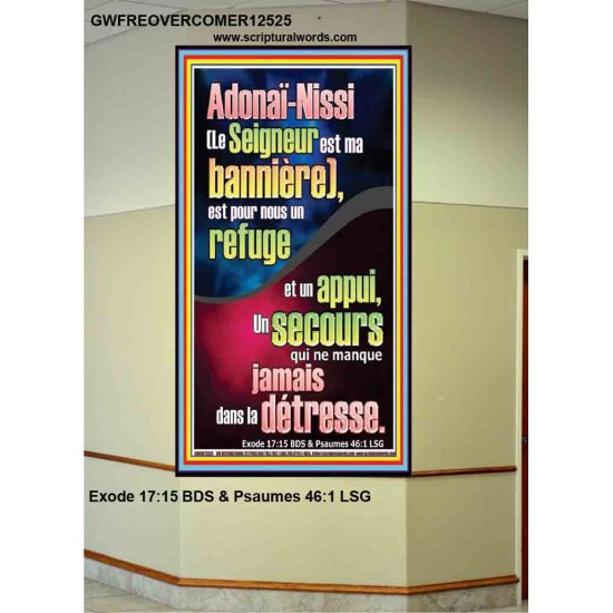 Le Seigneur est pour nous Un secours qui ne manque jamais dans la détresse. Portrait biblique Portrait (GWFREOVERCOMER12525) 