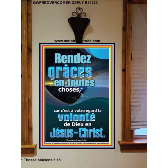 Rendez grâces en toutes choses, Décor d'écriture de portrait (GWFREOVERCOMER11230) 