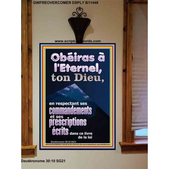 Obéiras à l'Eternel, ton Dieu, en respectant ses commandements Portrait mural du sanctuaire (GWFREOVERCOMER11448) 