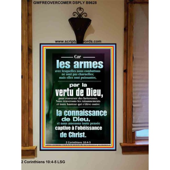 Car les armes avec lesquelles nous combattons ne sont pas charnelles;  Portrait mural du sanctuaire (GWFREOVERCOMER9628) 