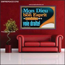 Mon Dieu que ton bon Esprit me conduise sur la voie droite! Affiche d'art mural inspirant ultime (GWFREPEACE12765) 