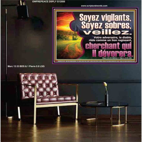 Soyez vigilants, Soyez sobres, veillez. Affiche Décor Sciptural (GWFREPEACE12555) 