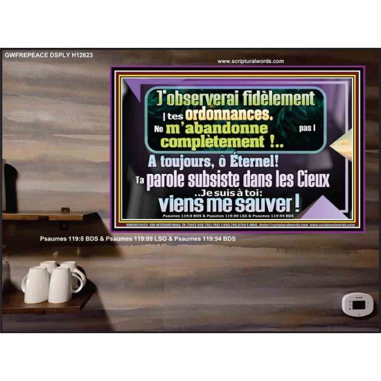 J'observerai fidèlement |tes ordonnances. Art chrétien contemporain Poster (GWFREPEACE12623) 