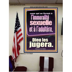 ceux qui se livrent à l'immoralité sexuelle et à l'adultère, Dieu les jugera. Affiche d'art et affiche murale (GWFREPEACE11279) "12X14"