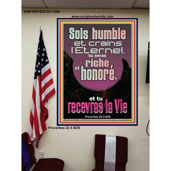 Sois humble et crains l'Eternel, Bible de puissance unique Poster (GWFREPEACE11364) 