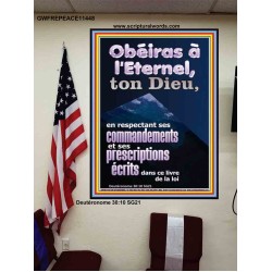 Obéiras à l'Eternel, ton Dieu, en respectant ses commandements Chambre d'enfants (GWFREPEACE11448) "12X14"