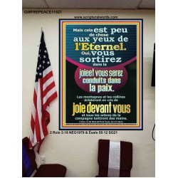 Les montagnes et les collines éclateront en cris de joie devant vous Affiche personnalisée Artwork biblique (GWFREPEACE11527) "12X14"