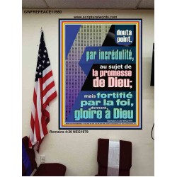 fortifié par la foi, donnant gloire à Dieu  Affiche Art & Déco (GWFREPEACE11560) 