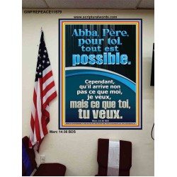 Abba, Père, pour toi, tout est possible. Versets bibliques Poster (GWFREPEACE11579) 