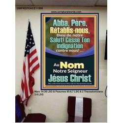 Abba, Père, Cesse Ton indignation contre nous! Versets bibliques Poster (GWFREPEACE11598) 