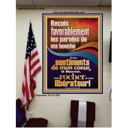 Reçois favorablement les paroles de ma bouche Chrétien vivant juste Poster (GWFREPEACE11635) "12X14"