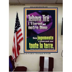 Jehova Jiré L'Éternel est notre Dieu; Affiche Verset biblique (GWFREPEACE12486) "12X14"