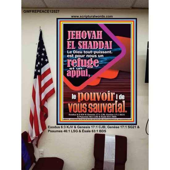 JEHOVAH  EL SHADDAI..Le Dieu tout-puissant Affiche biblique unique (GWFREPEACE12527) 